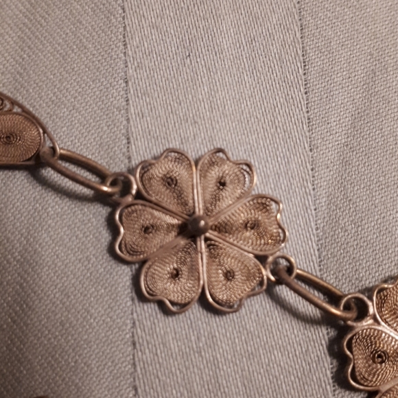 Paraguayan Silver Filigree Artisan Necklace - Picture 5 of 5